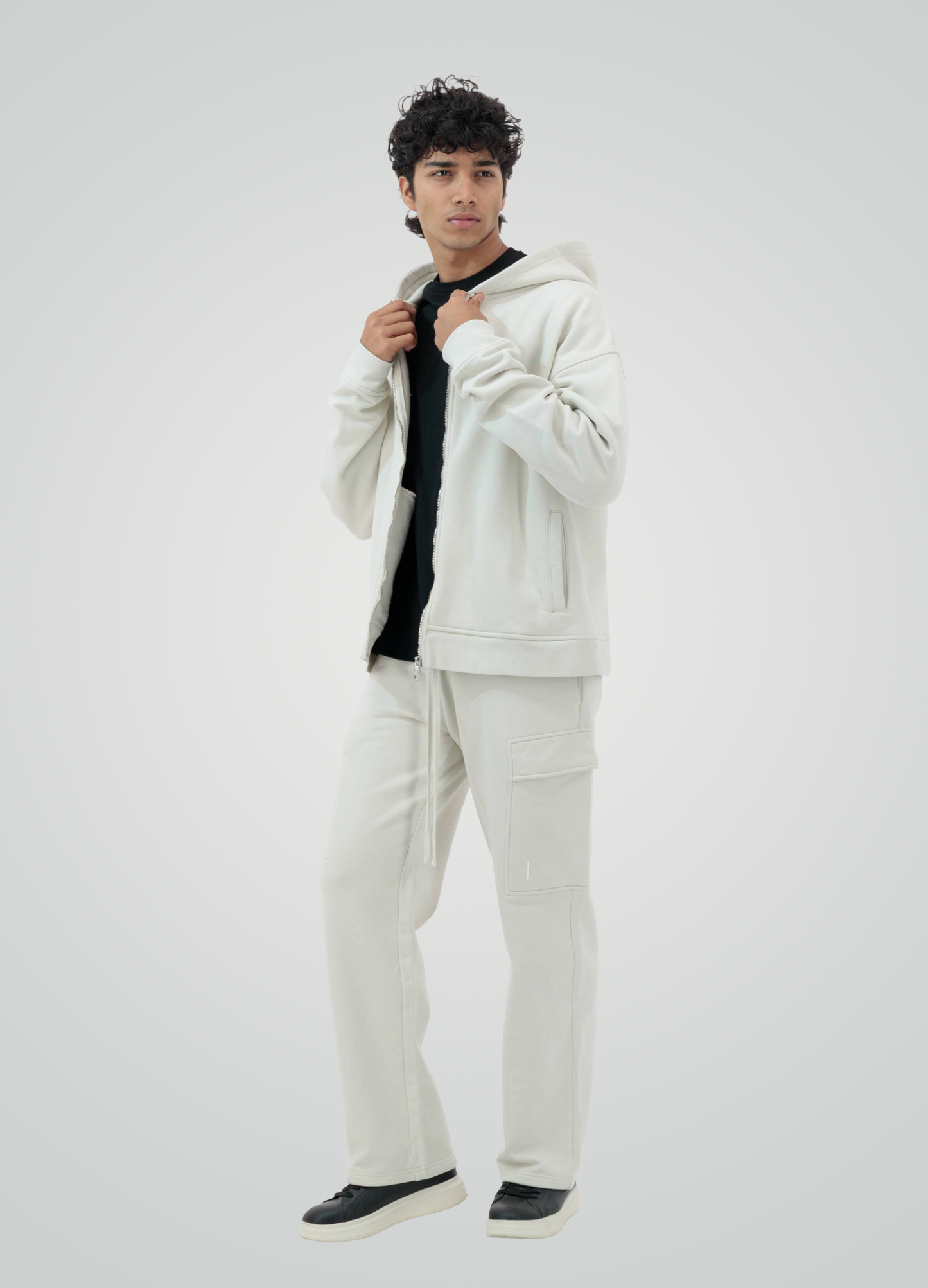 Side Pocket Sweatpants Creamy Off White