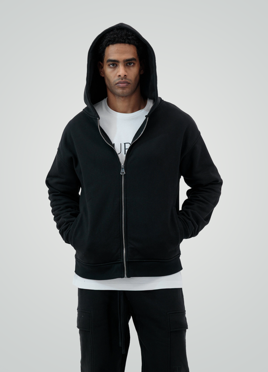 Zipp Hoodie Black