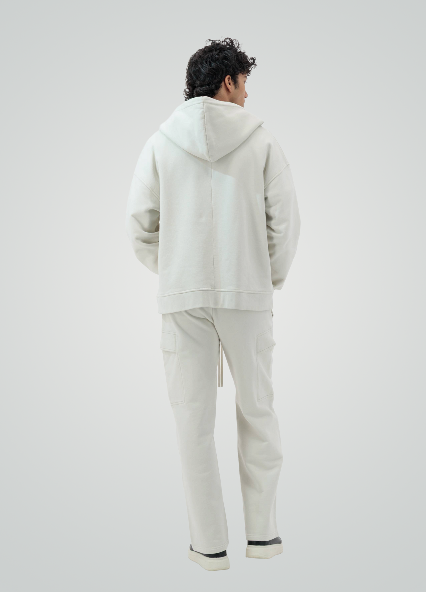 Zipp Hoodie Creamy Off White