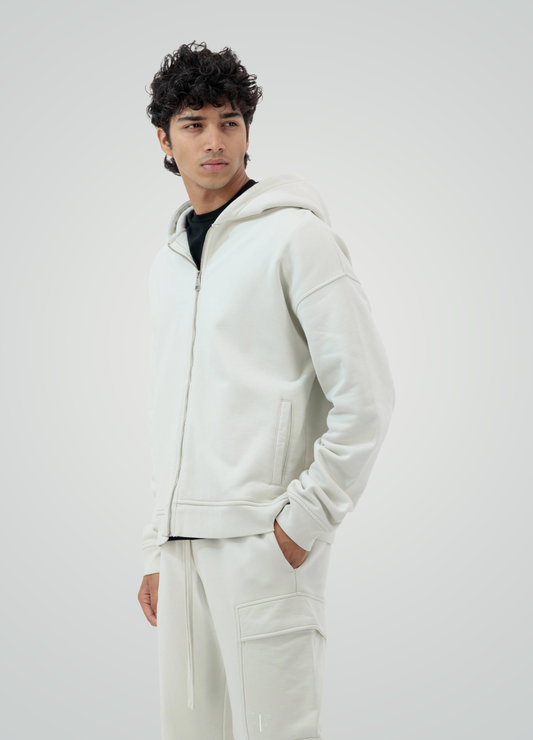 Zipp Hoodie Creamy Off White