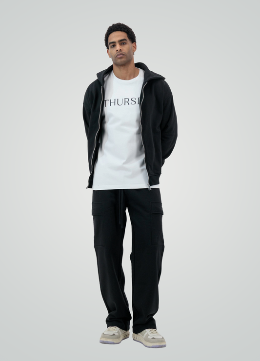 Side Pocket Sweatpants Black