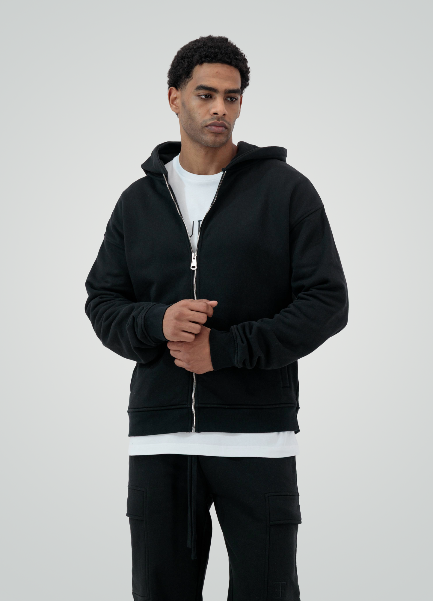 Zipp Hoodie Black